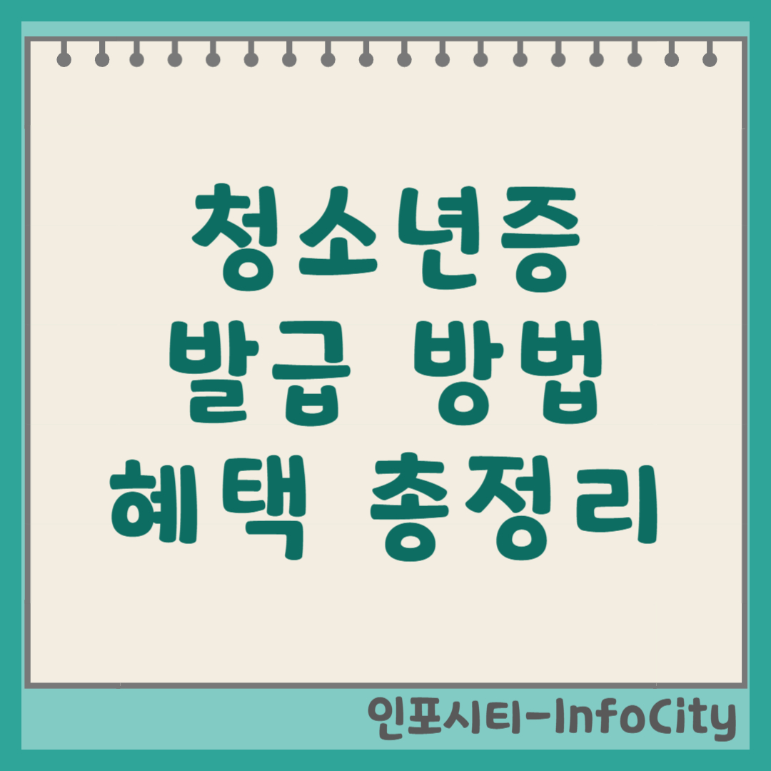 청소년증 발급 방법 및 혜택 총정리 썸네일