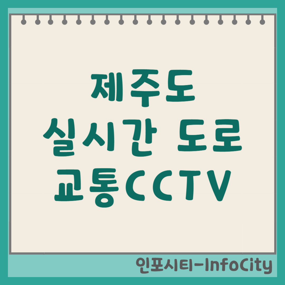 제주도 실시간 도로영상 교통상황 CCTV 보는 방법 및 공식 사이트 안내