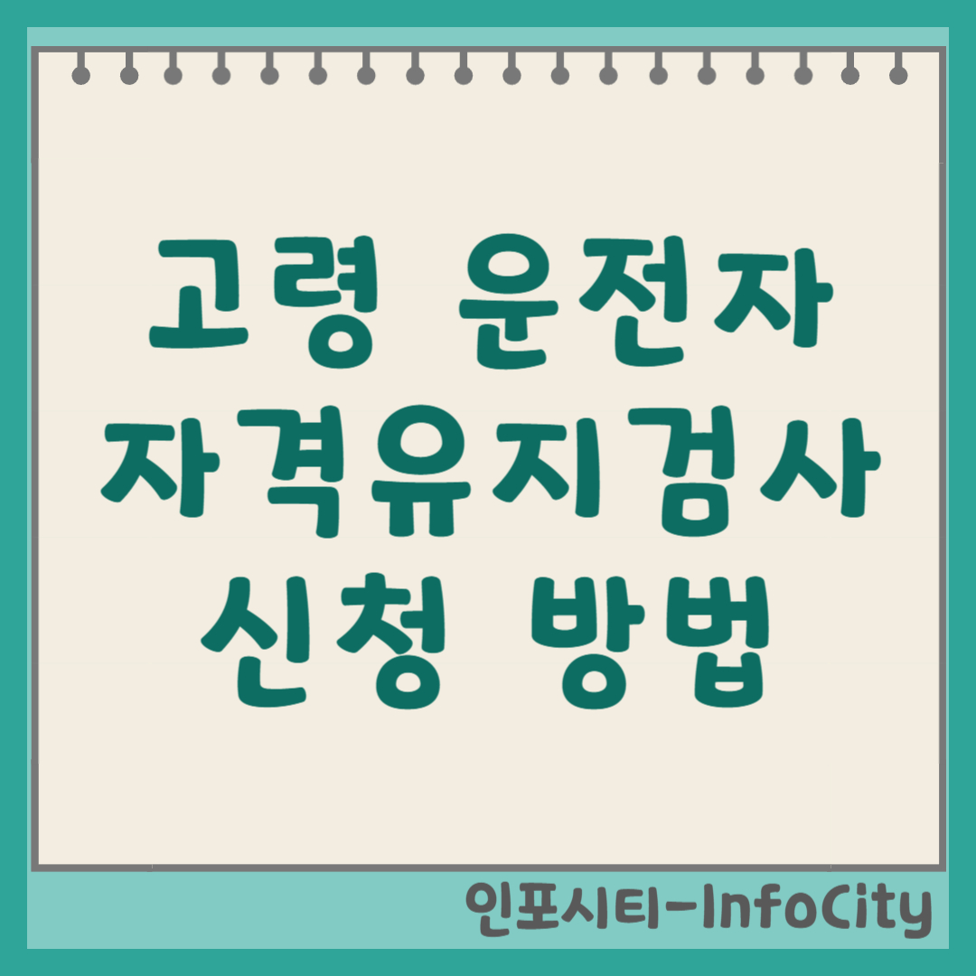 65세 이상 고령 택시 운전자 자격유지검사 신청 방법 및 주기 기준