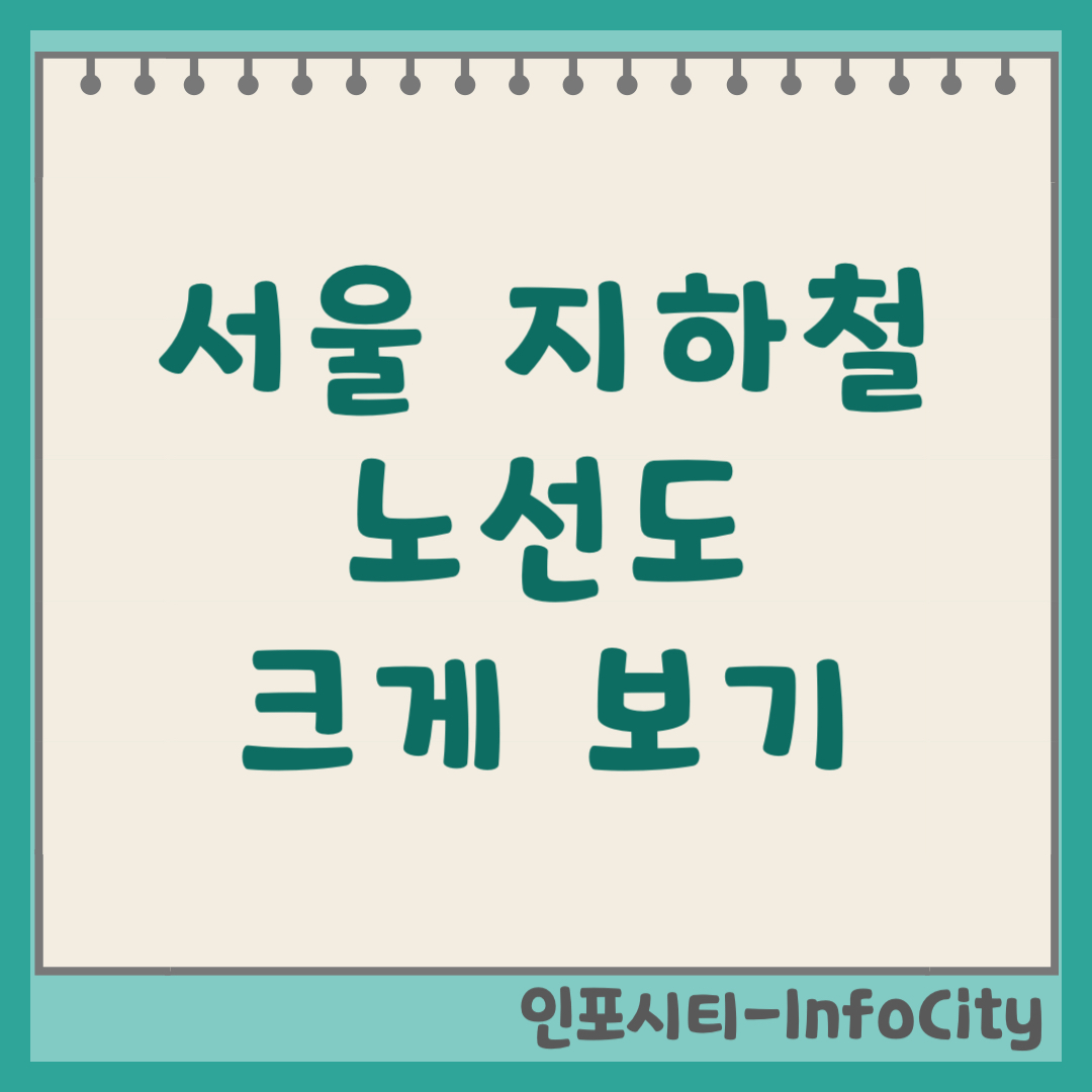 서울 지하철 노선도 크게보기 및 1·2·3·9호선 핵심 정리 (2026)