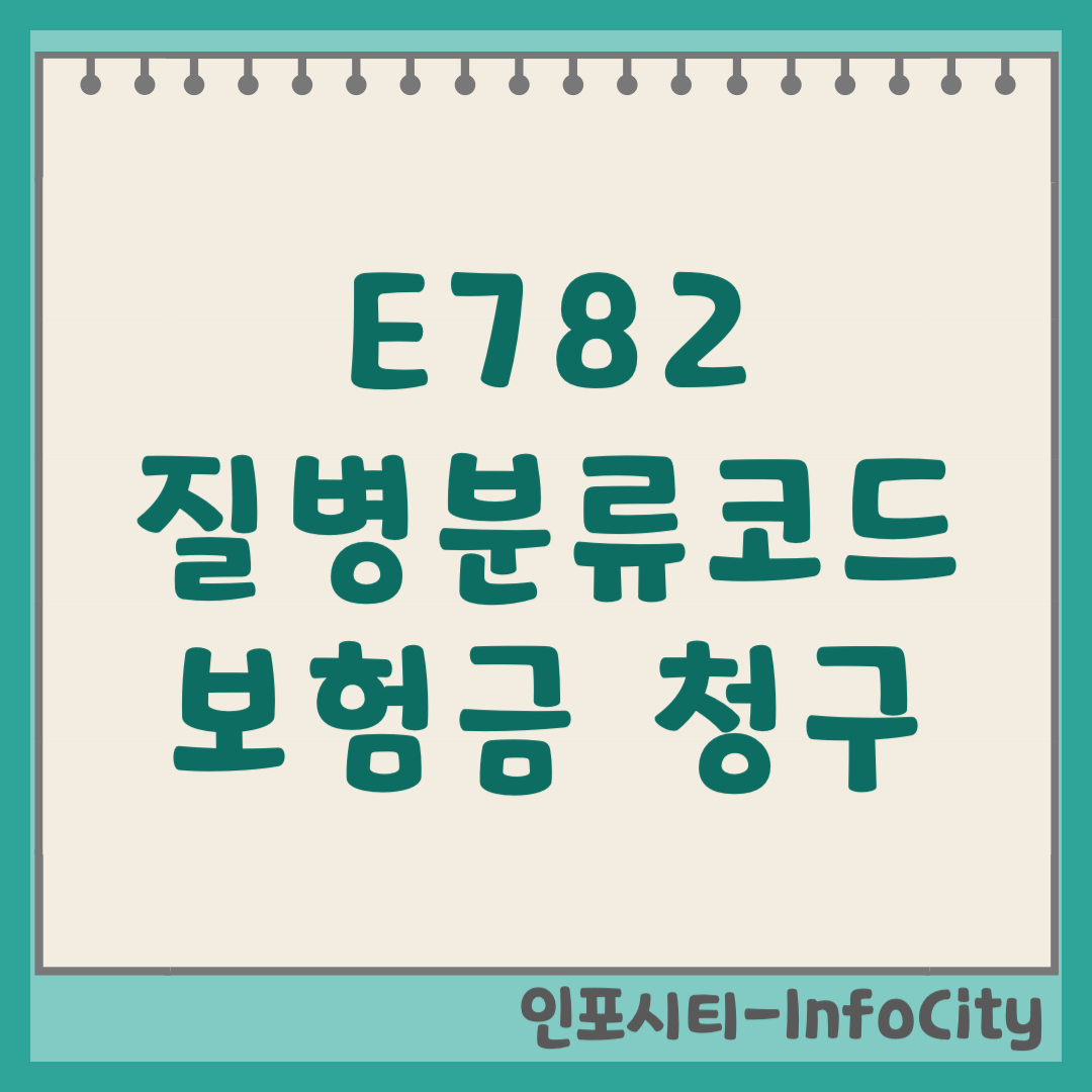 E782 질병분류코드 혼합형 고지혈증 실비 청구 꿀팁 (2026) 기호 번호
