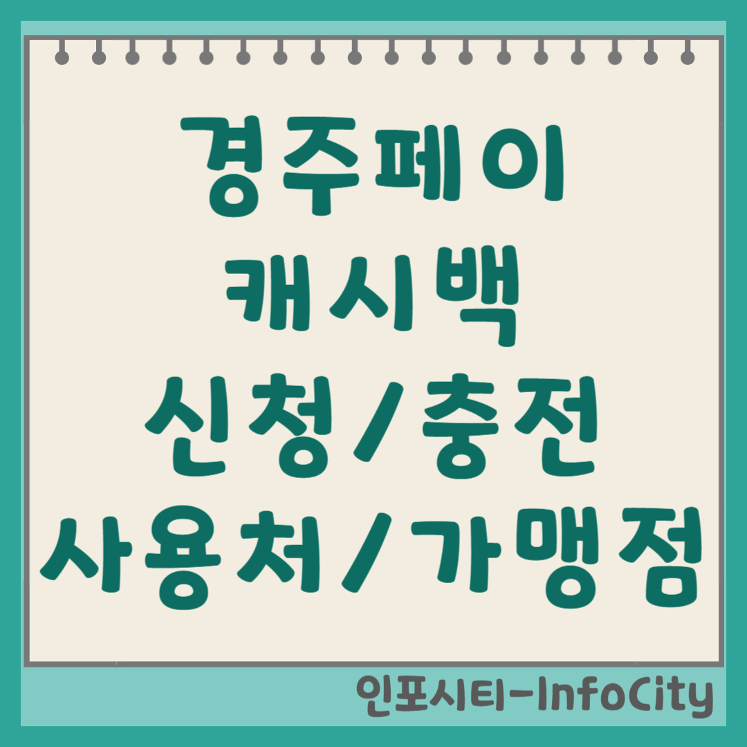 경주페이 신청 캐시백 및 사용처 가맹점 총정리