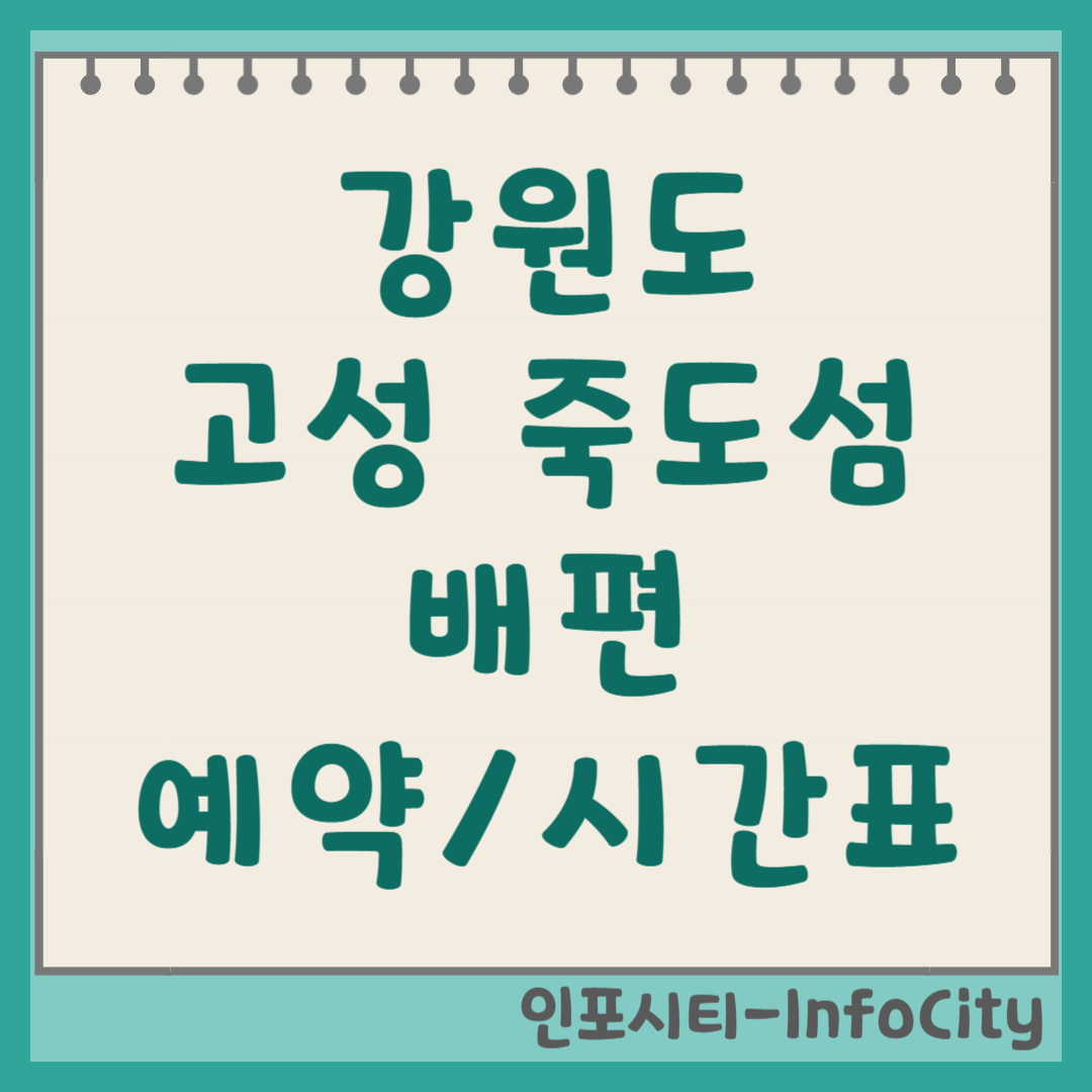 강원도 고성 죽도섬 배편 예약 시간표 및 가는 방법 총정리 스카이워크 개통