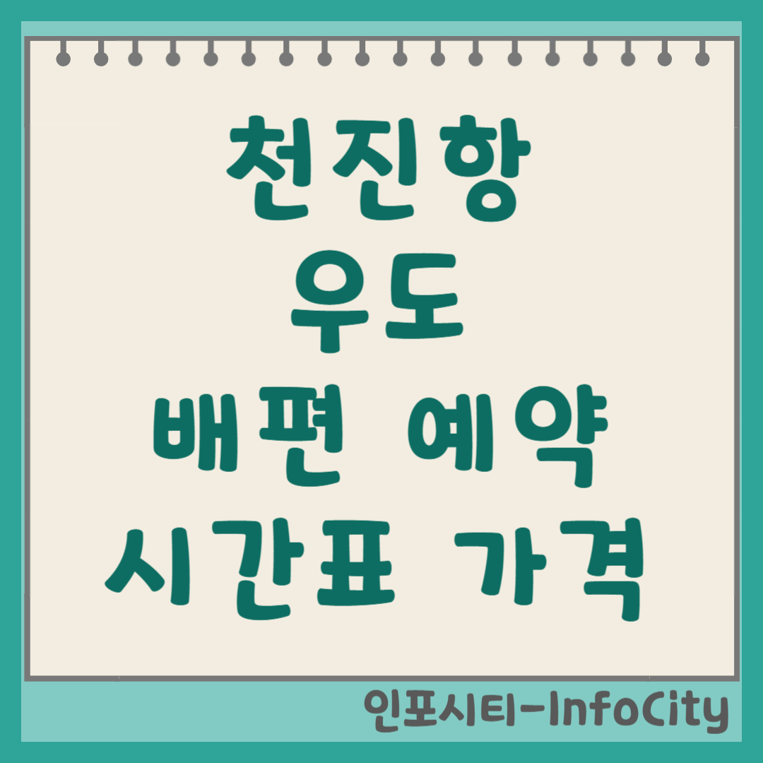 우도 천진항 왕복 배편 시간표 및 현장 발권 완벽 가이드 왔다갔다