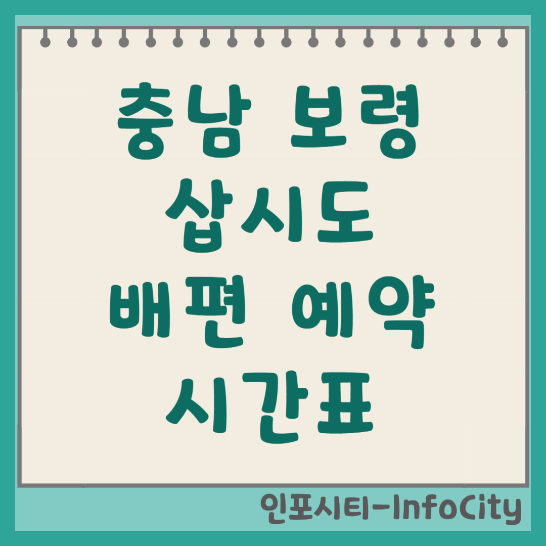 보령 삽시도 배편 시간표 예매 및 차량 선적 예약 꿀팁 충남